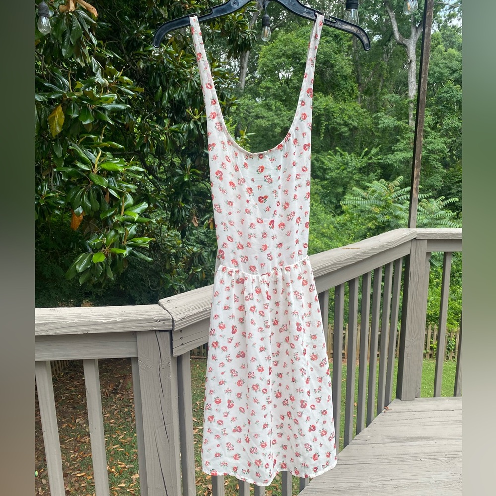 White and red flow dress